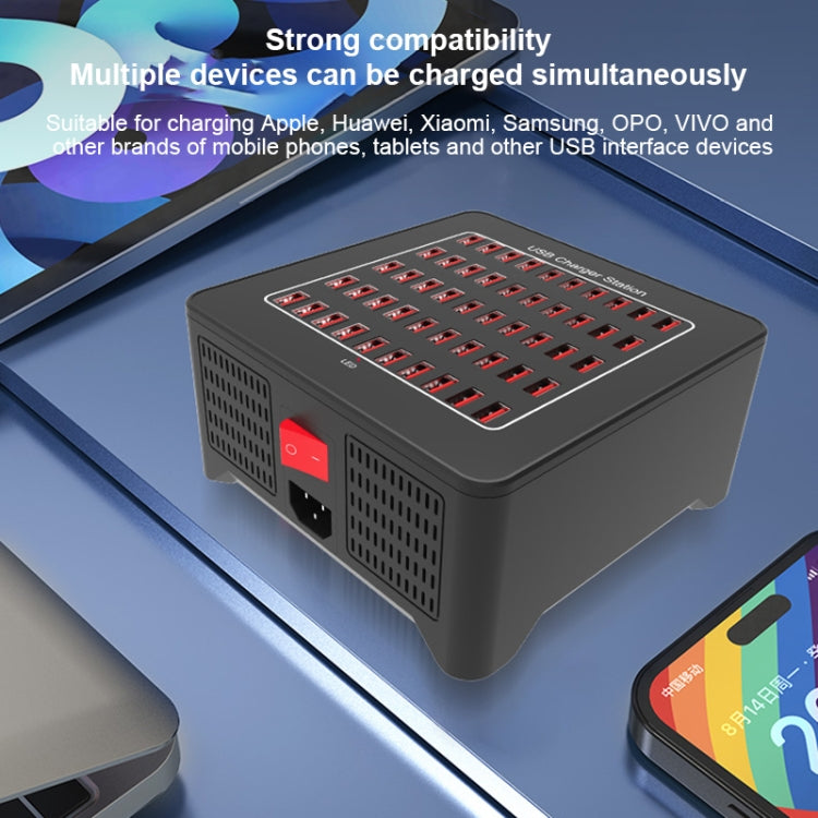 YFY-A77 250W 50 Ports USB Smart Charging Station(AU Plug)