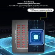 YFY-A77 250W 50 Ports USB Smart Charging Station(US Plug)