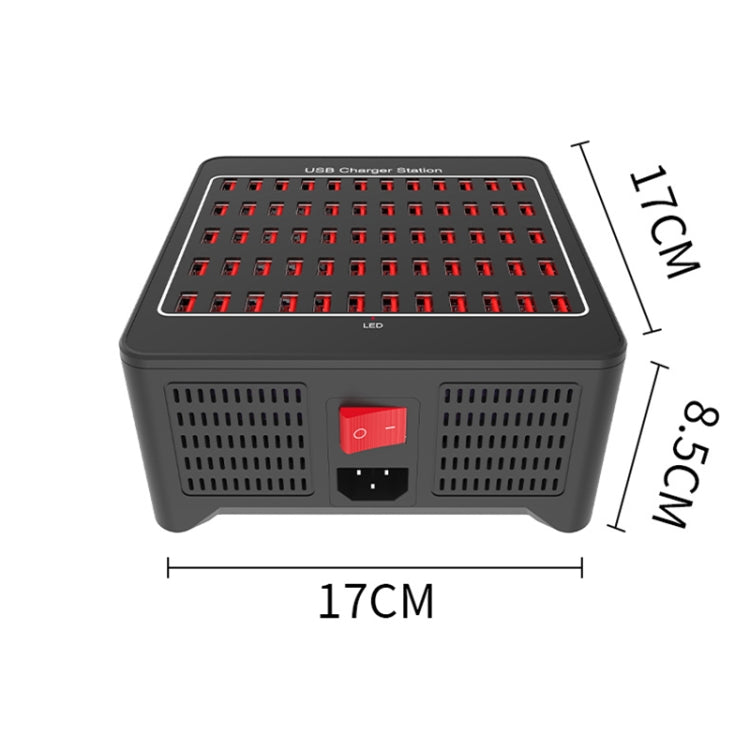 YFY-A78 300W 60 Ports USB Smart Charging Station(UK Plug)