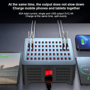 YFY-A78 300W 60 Ports USB Smart Charging Station(US Plug)