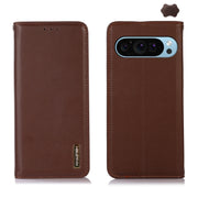 For Google Pixel 10 / 9 KHAZNEH Nappa Top Layer Cowhide Leather Phone Case(Brown)