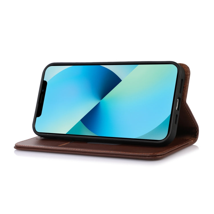 For Google Pixel 10 / 9 KHAZNEH Nappa Top Layer Cowhide Leather Phone Case(Brown)
