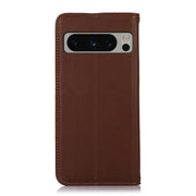 For Google Pixel 10 Pro / 9 Pro KHAZNEH Nappa Top Layer Cowhide Leather Phone Case(Brown)