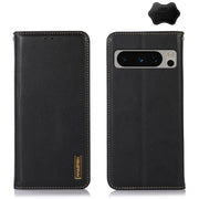 For Google Pixel 10 Pro / 9 Pro KHAZNEH Nappa Top Layer Cowhide Leather Phone Case(Black)