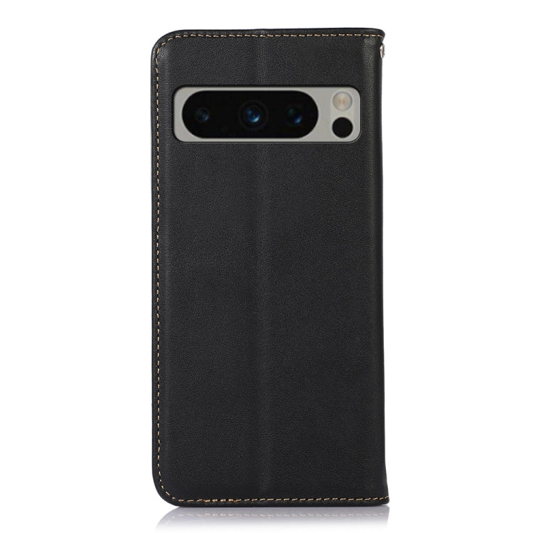 For Google Pixel 10 Pro / 9 Pro KHAZNEH Nappa Top Layer Cowhide Leather Phone Case(Black)