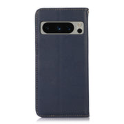 For Google Pixel 10 Pro / 9 Pro KHAZNEH Nappa Top Layer Cowhide Leather Phone Case(Blue)
