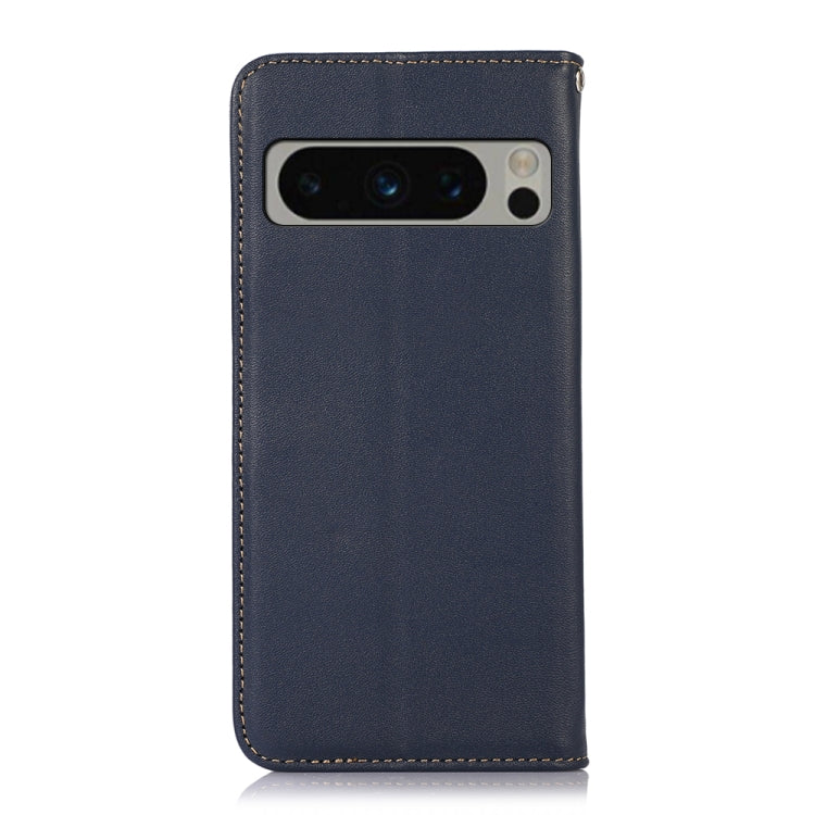 For Google Pixel 10 Pro / 9 Pro KHAZNEH Nappa Top Layer Cowhide Leather Phone Case(Blue)