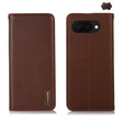 For Google Pixel 9a KHAZNEH Nappa Top Layer Cowhide Leather Phone Case(Brown) - Google Cases by PMC TechLife | Online Shopping South Africa | PMC TechLife | Buy Now Pay Later Mobicred