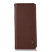 For Google Pixel 9a KHAZNEH Nappa Top Layer Cowhide Leather Phone Case(Brown)