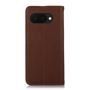 For Google Pixel 9a KHAZNEH Nappa Top Layer Cowhide Leather Phone Case(Brown)