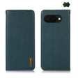 For Google Pixel 9a KHAZNEH Nappa Top Layer Cowhide Leather Phone Case(Green) - Google Cases by PMC TechLife | Online Shopping South Africa | PMC TechLife | Buy Now Pay Later Mobicred