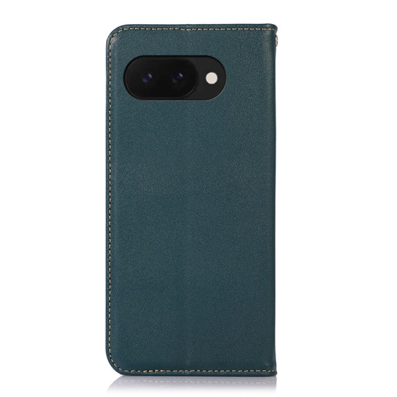 For Google Pixel 9a KHAZNEH Nappa Top Layer Cowhide Leather Phone Case(Green)