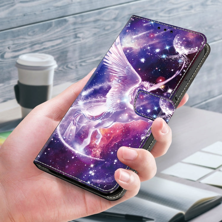 For Google Pixel 9 Crystal Painted Leather Phone case(Unicorn)