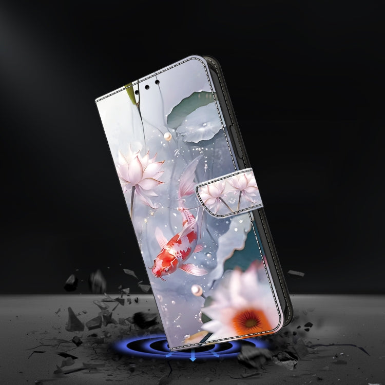 For Google Pixel 9 Crystal Painted Leather Phone case(Koi)