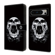 For Google Pixel 9 Crystal Painted Leather Phone case(Skull)
