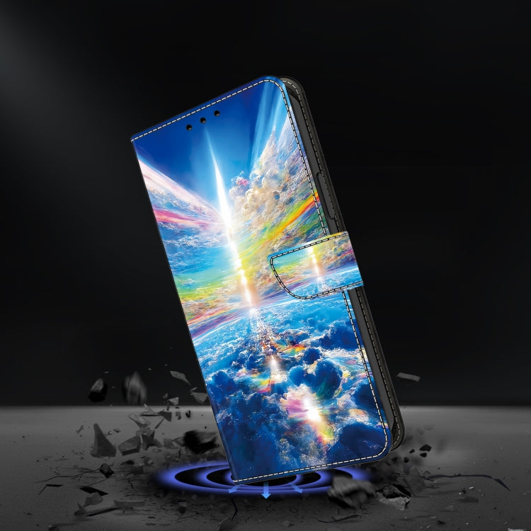 For Google Pixel 9 Crystal Painted Leather Phone case(Colorful Sky)