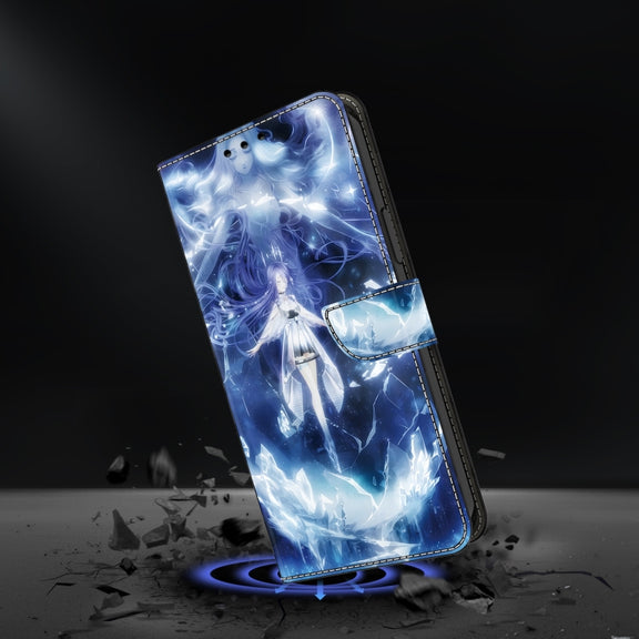 For Google Pixel 9 Pro Crystal Painted Leather Phone case(Magic Fairy)