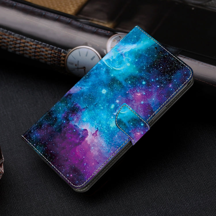 For Google Pixel 9 Pro Crystal Painted Leather Phone case(Starry Sky)