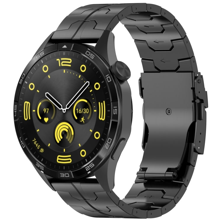 22mm Titanium Metal Watch Band(Black)