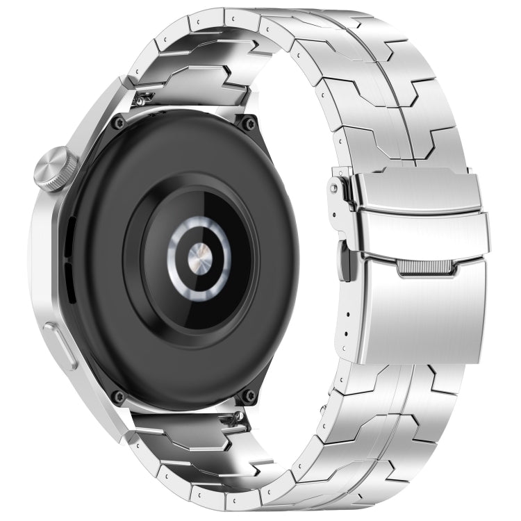 22mm Titanium Metal Watch Band(Silver)