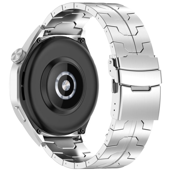 22mm Titanium Metal Watch Band(Silver)