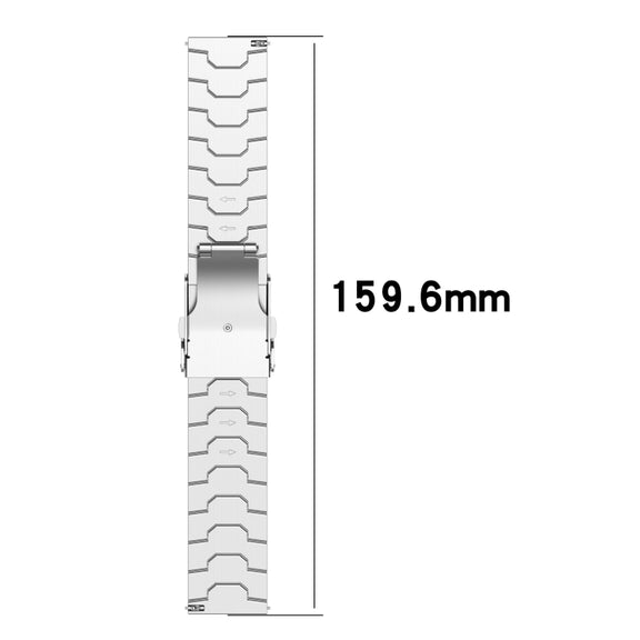 22mm Titanium Metal Watch Band(Silver)