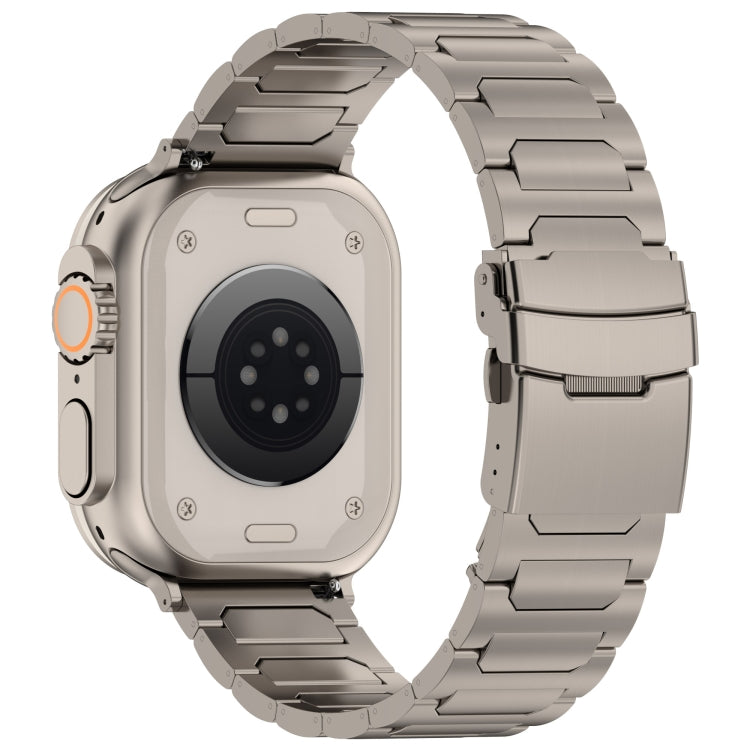 For Apple Watch Ultra 49mm I-Shaped Titanium Metal Watch Band(Titanium)
