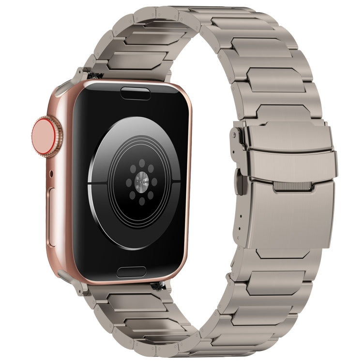 For Apple Watch SE 40mm I-Shaped Titanium Metal Watch Band(Titanium)