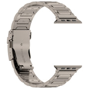For Apple Watch SE 44mm I-Shaped Titanium Metal Watch Band(Titanium)