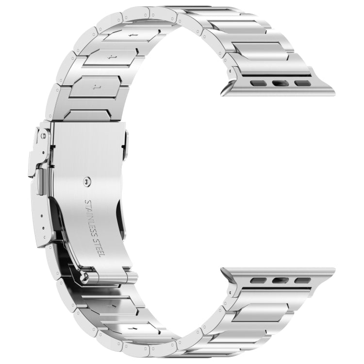 For Apple Watch 42mm I-Shaped Titanium Metal Watch Band(Mirror Silver)