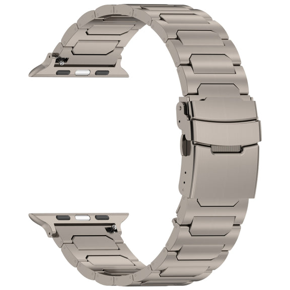 For Apple Watch 42mm I-Shaped Titanium Metal Watch Band(Titanium)