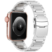 For Apple Watch 42mm I-Shaped Titanium Metal Watch Band(Silver)