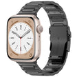 For Apple Watch 38mm I-Shaped Titanium Metal Watch Band(Black) - Watch Bands by PMC TechLife | Online Shopping South Africa | PMC TechLife