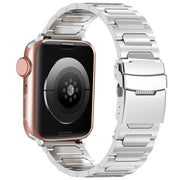 For Apple Watch 38mm I-Shaped Titanium Metal Watch Band(Mirror Silver)