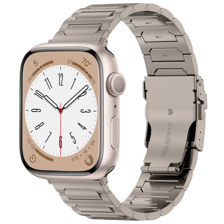 For Apple Watch 38mm I-Shaped Titanium Metal Watch Band(Titanium)