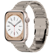 For Apple Watch 38mm I-Shaped Titanium Metal Watch Band(Titanium)