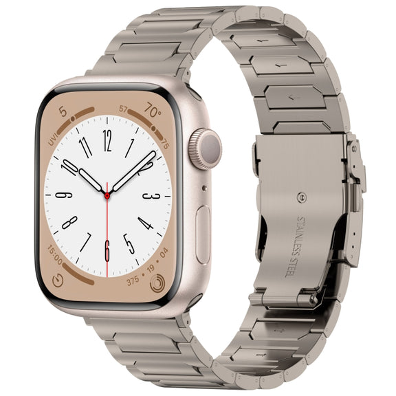 For Apple Watch 38mm I-Shaped Titanium Metal Watch Band(Titanium)
