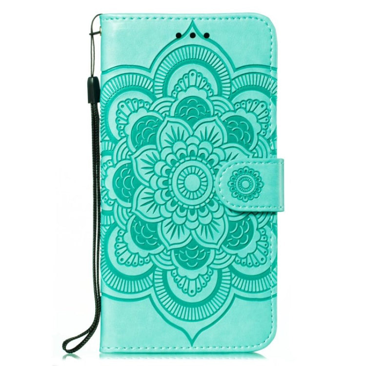 For Google Pixel 9 Pro Sun Mandala Embossing Pattern Phone Leather Case(Green)