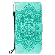 For Google Pixel 9 Pro Sun Mandala Embossing Pattern Phone Leather Case(Green)