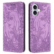 For iPhone 16 Retro Elephant Embossed Leather Phone Case(Purple) - iPhone 16 Cases by PMC TechLife | Online Shopping South Africa | PMC TechLife | Buy Now Pay Later Mobicred