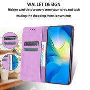 For iPhone 16 Retro Elephant Embossed Leather Phone Case(Purple)