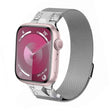 For Apple Watch Series 4 44mm Mecha Style Milanese Metal Watch Band(Titanium Silver) - Watch Bands by PMC TechLife | Online Shopping South Africa | PMC TechLife | Buy Now Pay Later Mobicred