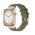 For Apple Watch Series 2 42mm Loners Liquid Silicone Watch Band(Titanium Green) - Watch Bands by PMC TechLife | Online Shopping South Africa | PMC TechLife