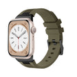 For Apple Watch 42mm Loners Liquid Silicone Watch Band(Black Green) - Watch Bands by PMC TechLife | Online Shopping South Africa | PMC TechLife
