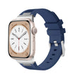 For Apple Watch 42mm Loners Liquid Silicone Watch Band(Silver Midnight Blue) - Watch Bands by PMC TechLife | Online Shopping South Africa | PMC TechLife