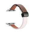 For Apple Watch Series 3 42mm Slim Magnetic Buckle Genuine Leather Watch Band(Plain Beige Coffee) - Watch Bands by PMC TechLife | Online Shopping South Africa | PMC TechLife