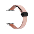 For Apple Watch 38mm Slim Magnetic Buckle Genuine Leather Watch Band(Litchi Pink) - Watch Bands by PMC TechLife | Online Shopping South Africa | PMC TechLife