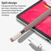 For Apple Pencil USB-C Pencil Style Liquid Silicone Stylus Case(Green)