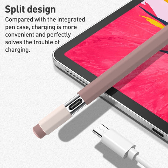 For Apple Pencil USB-C Pencil Style Liquid Silicone Stylus Case(Green)