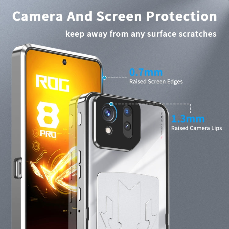 For ASUS ROG Phone 8 / 8 Pro Metal Cooling Phone Case(Silver)